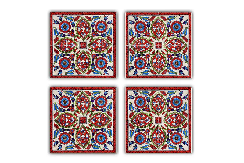 Lasinalunen 4-pak, Sininen/Punainen/Vihreä