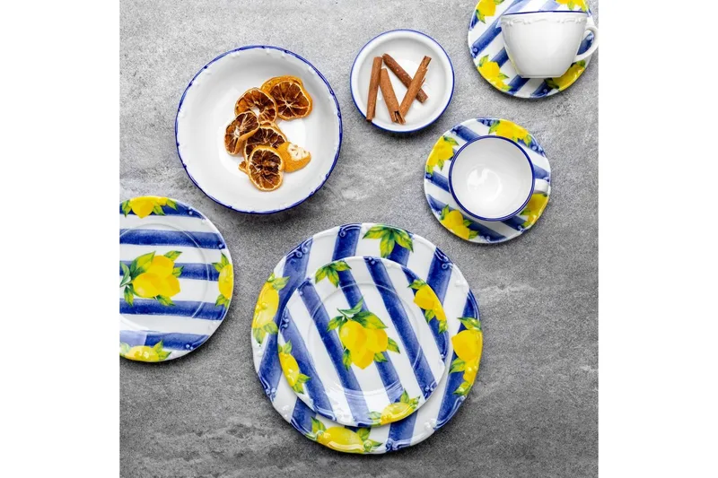 Aamiaissetti (26 osaa) Nylar 126 Monivärinen - Sininen - Kotitalous - Tarjoilu & kattaus - Posliini