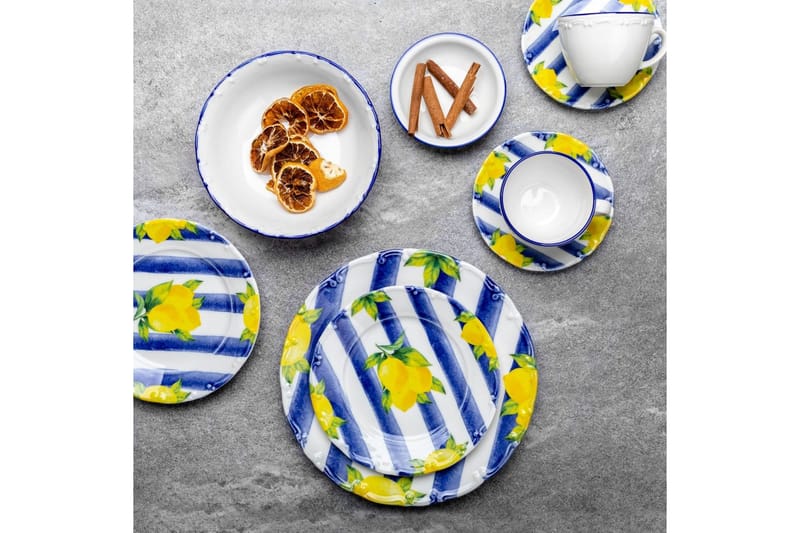 Aamiaissetti (26 osaa) Nylar 126 Monivärinen - Sininen - Kotitalous - Tarjoilu & kattaus - Posliini