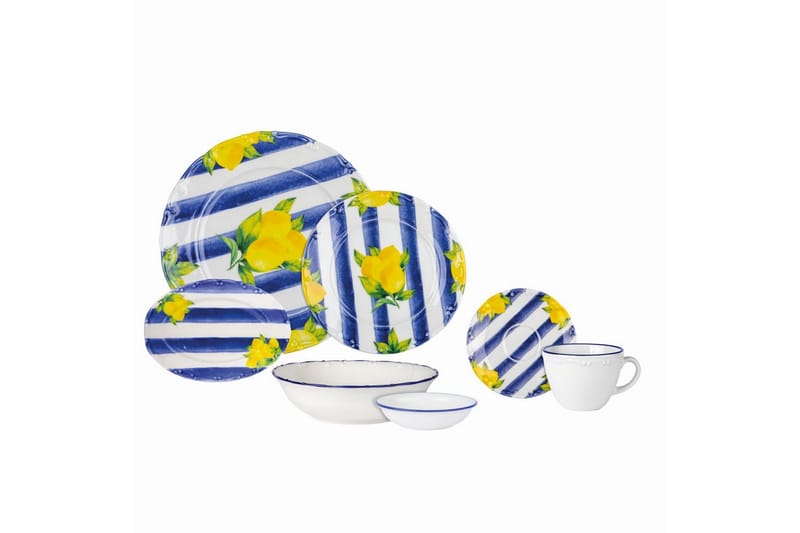 Aamiaissetti (26 osaa) Nylar 126 Monivärinen - Sininen - Kotitalous - Tarjoilu & kattaus - Posliini