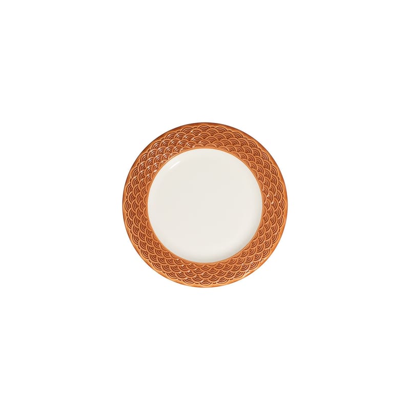 Astiasetti (24 osaa) Opviq Orila Costa 24 (32 x 36 x 41 cm) valkoinen/oranssi - valkoinen ja oranssi - Kotitalous - Tarjoilu & kattaus - Posliini