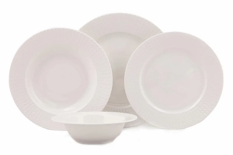 Ruoka-astiasto Adine 24 osaa Posliini - Valkoinen - Kotitalous - Tarjoilu & kattaus - Posliini