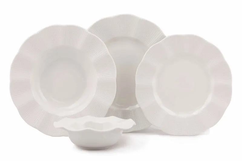 Ruoka-astiasto Adine 24 osaa Posliini - Kerma - Kotitalous - Tarjoilu & kattaus - Posliini