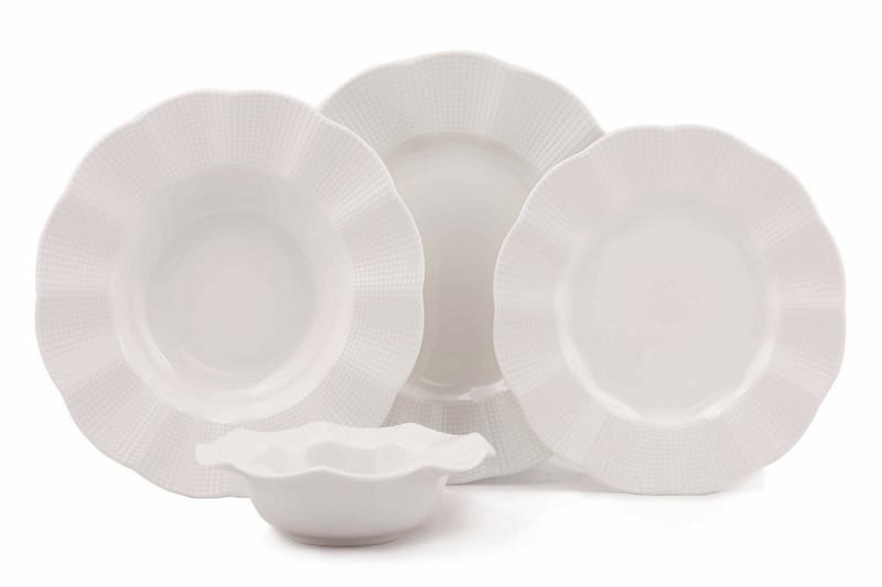 Ruoka-astiasto Adine 24 osaa Posliini - Kerma - Kotitalous - Tarjoilu & kattaus - Posliini