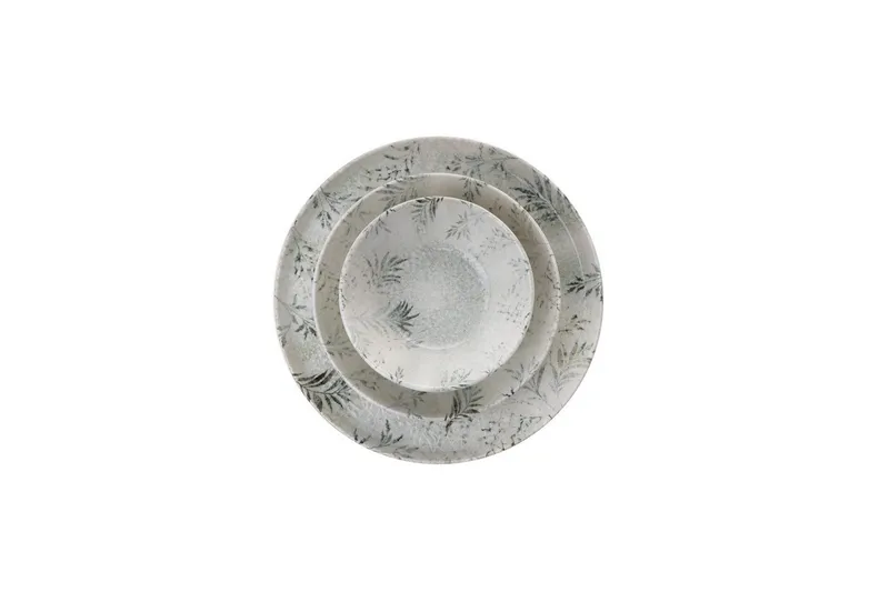 Ruokailuvälinesetti (12 osaa) Pito Valkoinen / Antrasiitti - Valkoinen/Antrasiitti - Kotitalous - Tarjoilu & kattaus - Posliini