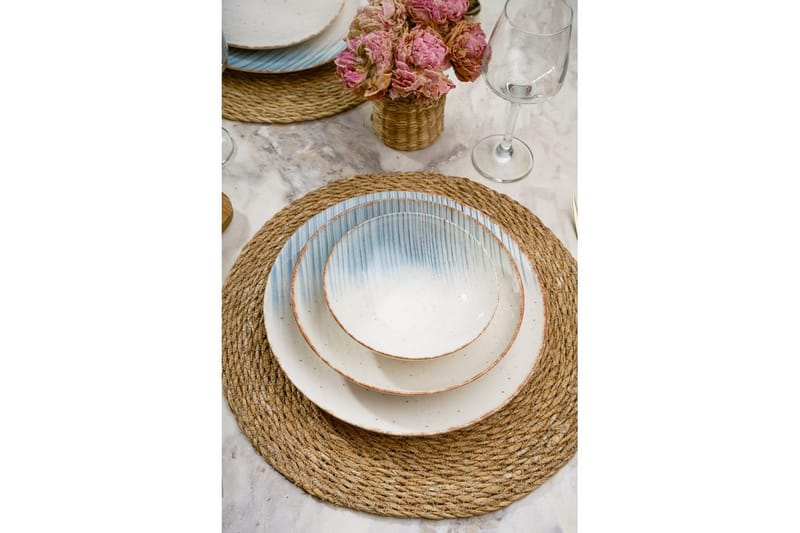 Ruokailuvälinesetti (24 osaa) Syril-monivärinen - Valkoinen - Kotitalous - Tarjoilu & kattaus - Posliini