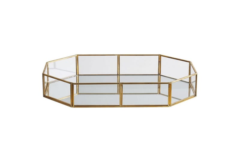 Bricka Beliani Chabris Guld/transparent GOLD - Kotitalous - Tarjoilu & kattaus - Tarjotin & tarjoiluvati