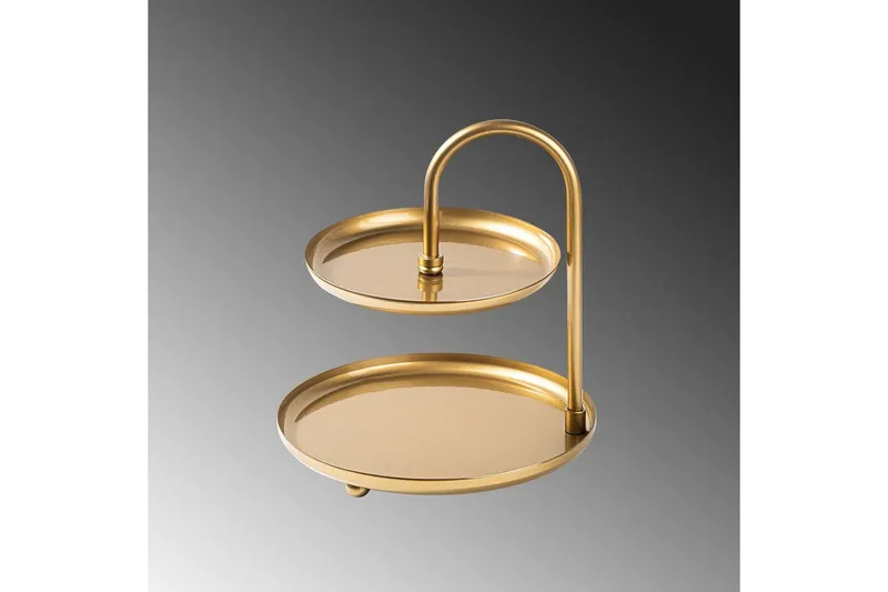 Koristeellinen metallinen asuste Mirven - Kulta - Kotitalous - Tarjoilu & kattaus - Tarjotin & tarjoiluvati