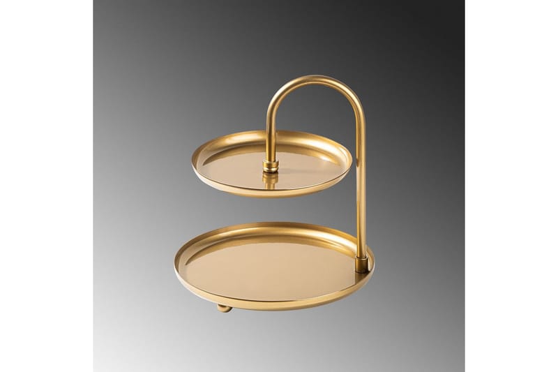 Koristeellinen metallinen asuste Mirven - Kulta - Kotitalous - Tarjoilu & kattaus - Tarjotin & tarjoiluvati