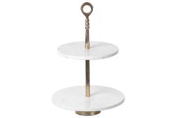 Tårtfat Beliani Tarum White||GOLD - Kotitalous - Tarjoilu & kattaus - Tarjotin & tarjoiluvati