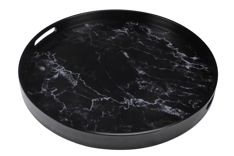 Tarjotin Dorene, Musta/Lasi/Muovi