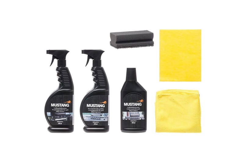 Grillin puhdistussarja Mustang 6 osaa - Piha & ulkoaltaat - Grillaus - Grillitarvikkeet