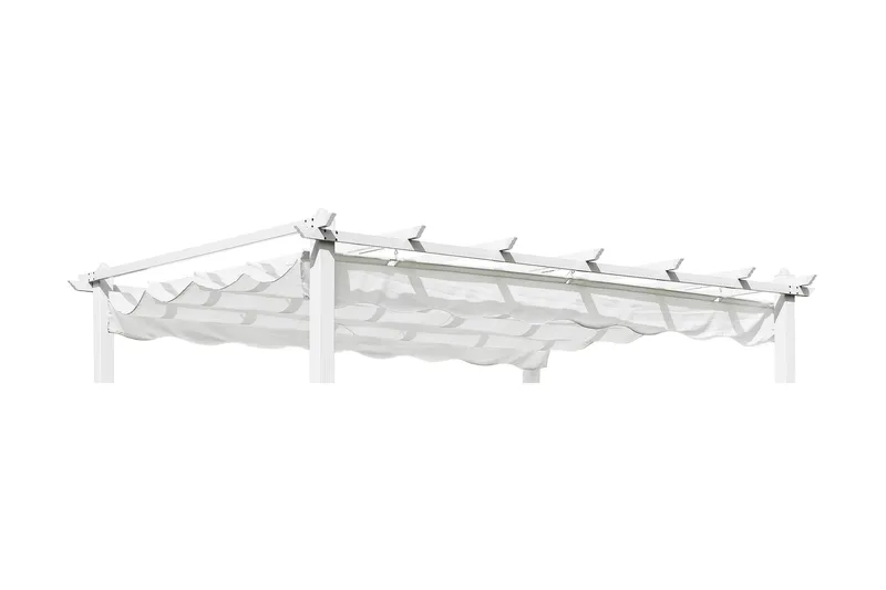 Hillerstorp Skanör pergolan katto 300 x 400 cm, Valkoinen