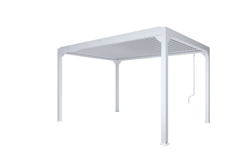 Pergola Avattavat lamellit 3x4 m - Valkoinen - Piha & ulkoaltaat - Grillaus - Grillitarvikkeet - Grilliteltta