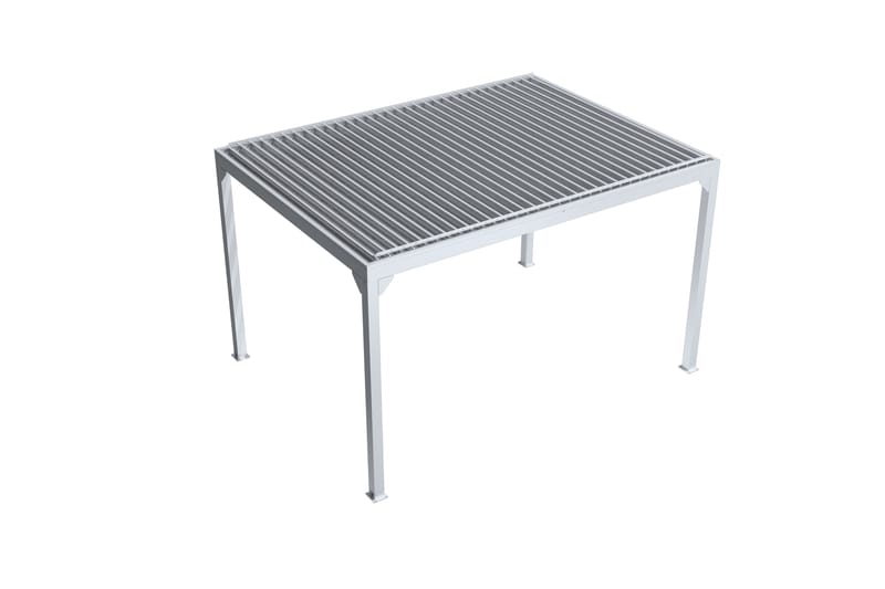 Pergola Avattavat lamellit 3x4 m - Valkoinen - Piha & ulkoaltaat - Grillaus - Grillitarvikkeet - Grilliteltta
