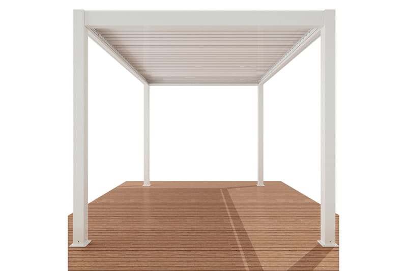 Pergola Moottoroitu 3x4 m - Valkoinen - Piha & ulkoaltaat - Grillaus - Grillitarvikkeet - Grilliteltta