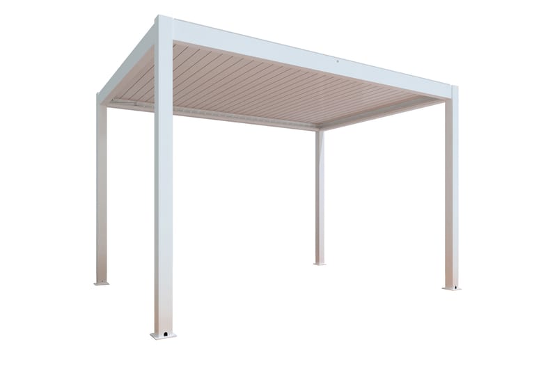 Pergola Moottoroitu 3x4 m - Valkoinen - Piha & ulkoaltaat - Grillaus - Grillitarvikkeet - Grilliteltta