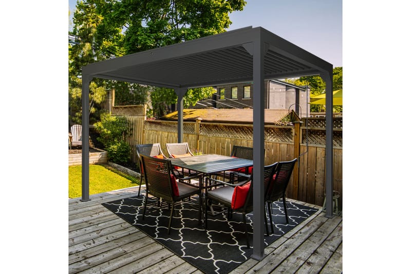 Pergola Premium Avattavat lamellit - Harmaa - Piha & ulkoaltaat - Grillaus - Grillitarvikkeet - Grilliteltta