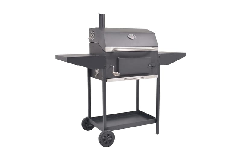 Hiilisavustin/-grilli + alahylly musta - Musta - Piha & ulkoaltaat - Grillaus - Grillitarvikkeet