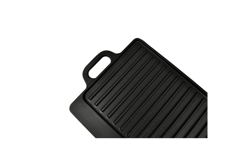 Kännettävä valurauta grillilevy 2 kpl 38x23 cm - Musta - Piha & ulkoaltaat - Grillaus - Grillitarvikkeet