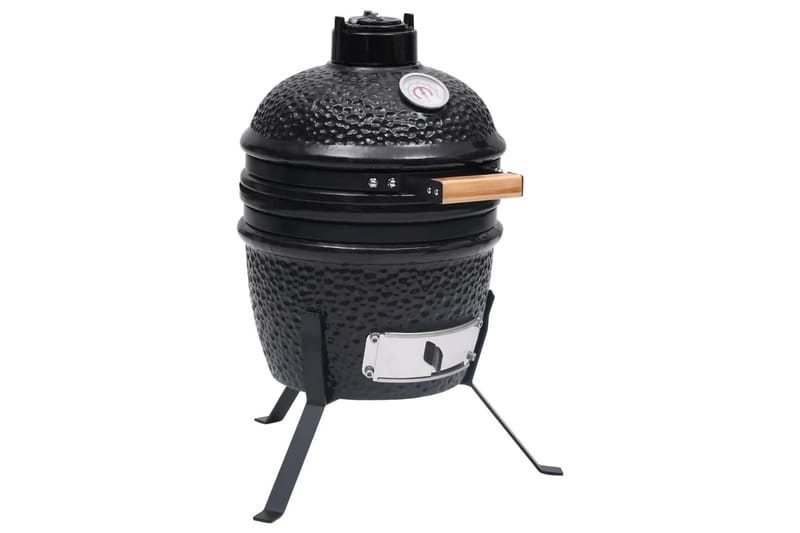 Kamado 2-in-1 grilli/savustin keramiikka 56 cm musta - Musta - Piha & ulkoaltaat - Grillaus - Grillitarvikkeet