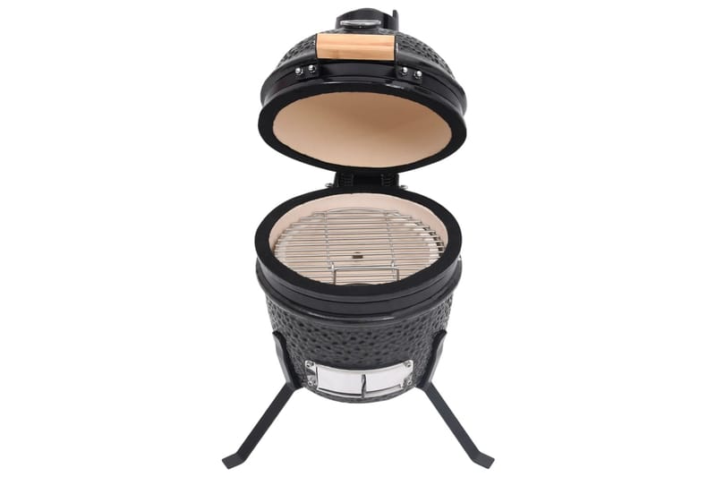 Kamado 2-in-1 grilli/savustin keramiikka 56 cm musta - Musta - Piha & ulkoaltaat - Grillaus - Grillitarvikkeet