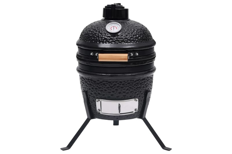 Kamado 2-in-1 grilli/savustin keramiikka 56 cm musta - Musta - Piha & ulkoaltaat - Grillaus - Grillitarvikkeet