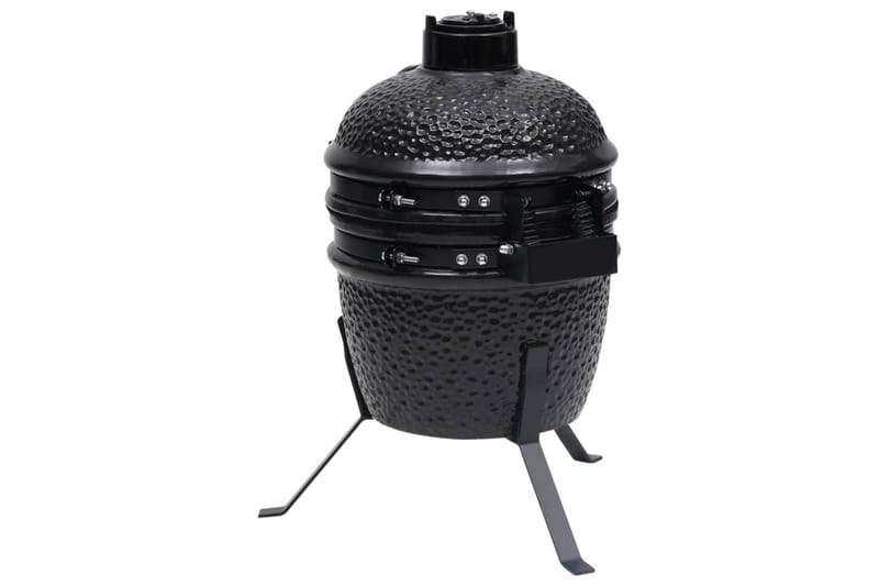 Kamado 2-in-1 grilli/savustin keramiikka 56 cm musta - Musta - Piha & ulkoaltaat - Grillaus - Grillitarvikkeet