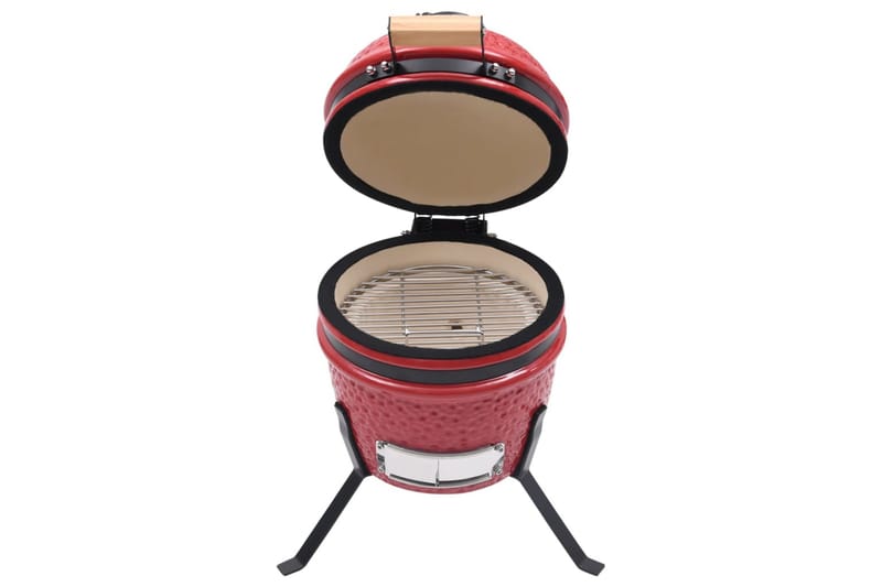 Kamado 2-in-1 grilli/savustin keramiikka 56 cm punainen - Punainen - Piha & ulkoaltaat - Grillaus - Grillitarvikkeet