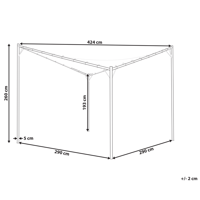 Paviljonki Aventine 300 cm Teräs - Harmaa/musta - Piha & ulkoaltaat - Grillaus - Grillitarvikkeet - Grilliteltta
