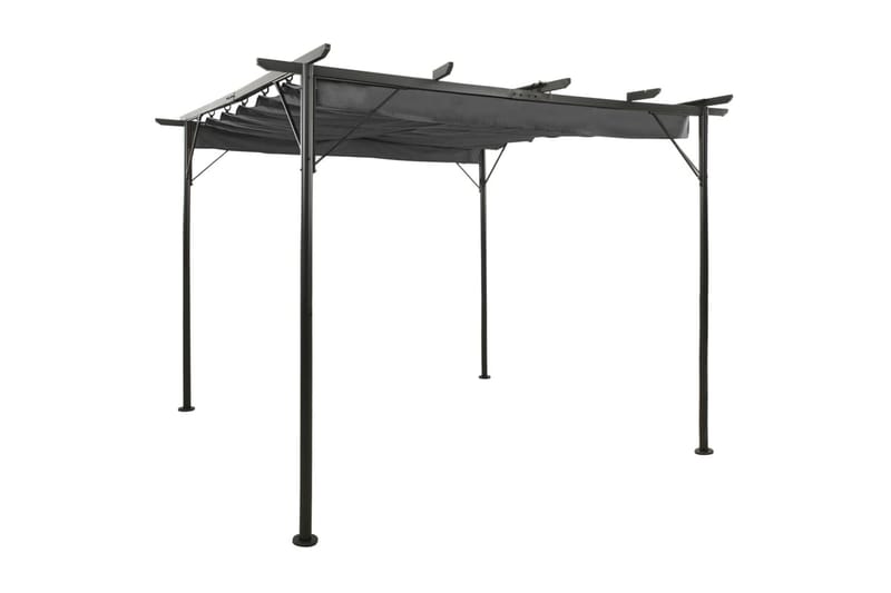 Pergola sisäänvedettävä katto antrasiitti 3x3 m teräs 180 g/ - Antrasiitti - Piha & ulkoaltaat - Grillaus - Grillitarvikkeet - Grilliteltta