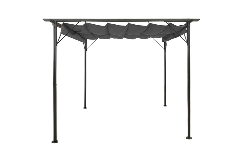 Pergola sisäänvedettävä katto antrasiitti 3x3 m teräs 180 g/ - Antrasiitti - Grilliteltta - Pergola