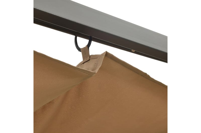 Pergola sisäänvedettävä katto taupe 3x3 m teräs 180 g/mÂ² - Taupe - Piha & ulkoaltaat - Grillaus - Grillitarvikkeet - Grilliteltta