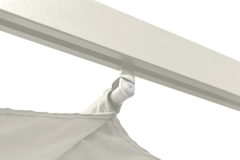 Porto-pergola 3x3 m alumiinia, katto aurinkosuojaksi - Valkoinen - Piha & ulkoaltaat - Grillaus - Grillitarvikkeet - Grilliteltta