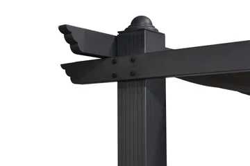 Porto-pergola 3x3 m alumiinia, katto aurinkosuojaksi - Tummanharmaa - Piha & ulkoaltaat - Grillaus - Grillitarvikkeet - Grilliteltta