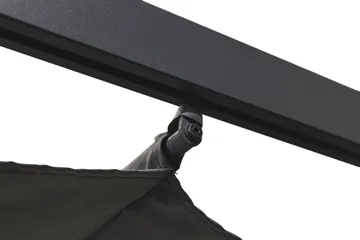 Porto-pergola 3x3 m alumiinia, katto aurinkosuojaksi - Tummanharmaa - Piha & ulkoaltaat - Grillaus - Grillitarvikkeet - Grilliteltta