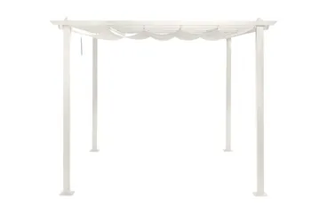 Porto-pergola 3x3 m alumiinia, katto aurinkosuojaksi - Valkoinen - Piha & ulkoaltaat - Grillaus - Grillitarvikkeet - Grilliteltta