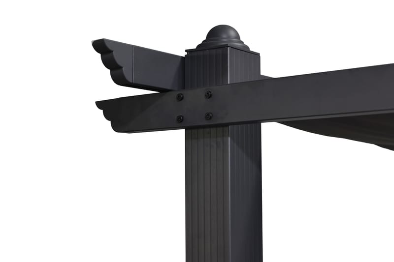 Porto Pergola 4x3 m - Tummanharmaa - Piha & ulkoaltaat - Grillaus - Grillitarvikkeet - Grilliteltta