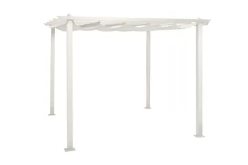 Porto-pergola 3x3 m alumiinia, katto aurinkosuojaksi - Valkoinen - Piha & ulkoaltaat - Grillaus - Grillitarvikkeet - Grilliteltta