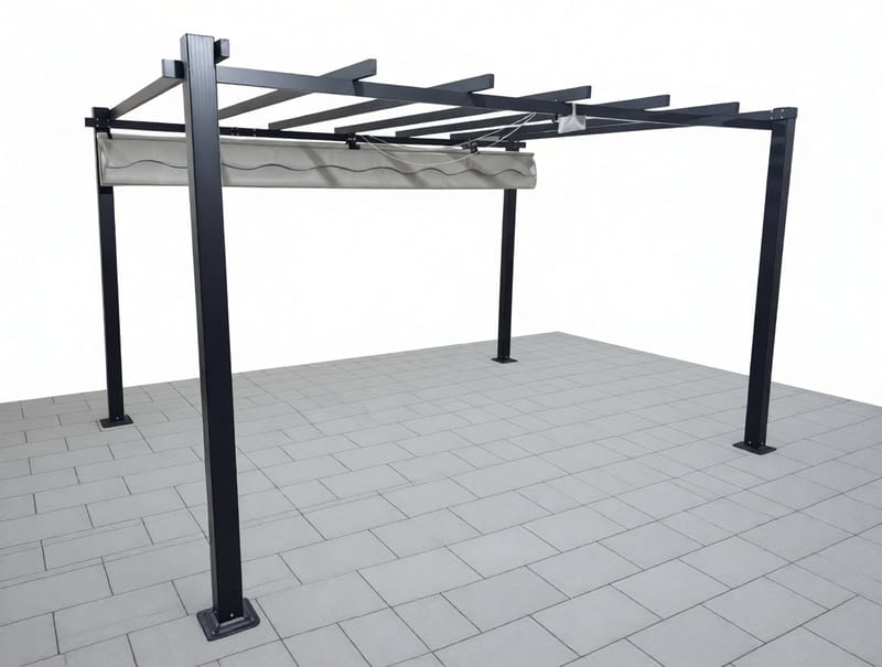 SUNSET Pergola 3×4 m - Harmaa - Piha & ulkoaltaat - Grillaus - Grillitarvikkeet - Grilliteltta