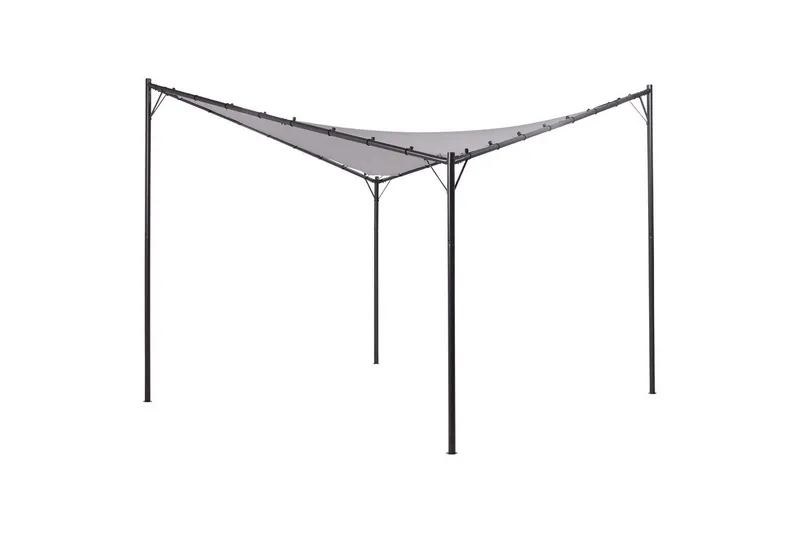 Trädgårdspergola Beliani Aventine Beige/svart Grey, Black