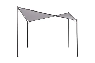 Trädgårdspergola Beliani Aventine Beige/svart Grey, Black - Piha & ulkoaltaat - Grillaus - Grillitarvikkeet - Grilliteltta