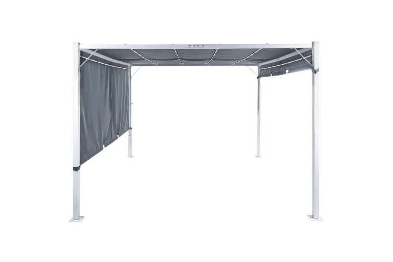 Trädgårdspergola Beliani Parga Beige/svart Grey||White - Piha & ulkoaltaat - Grillaus - Grillitarvikkeet - Grilliteltta