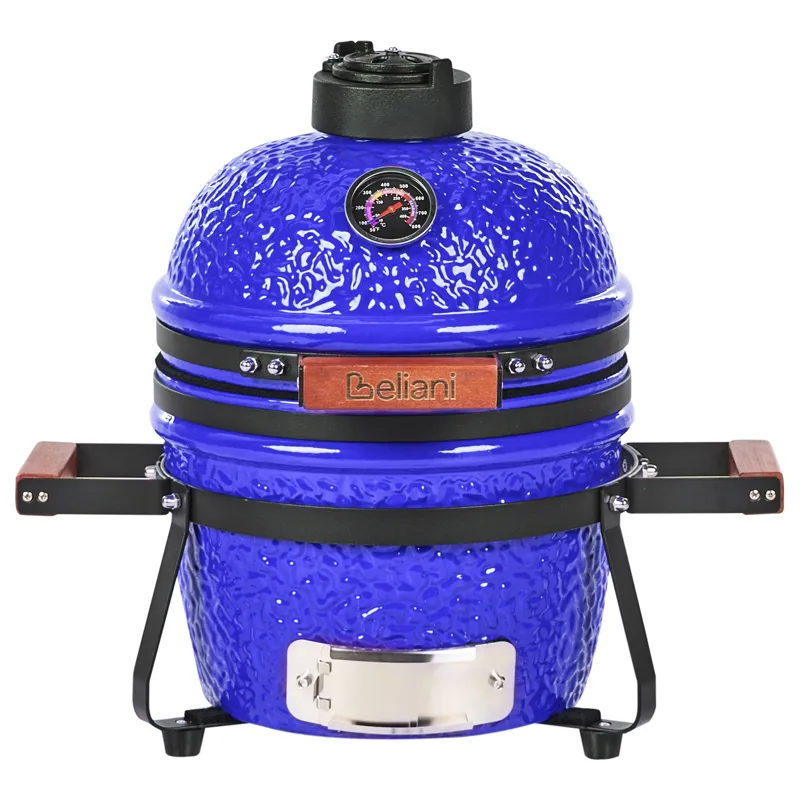 Kamado hiiligrilli keramiikka - Sininen - Piha & ulkoaltaat - Grillaus - Hiiligrilli