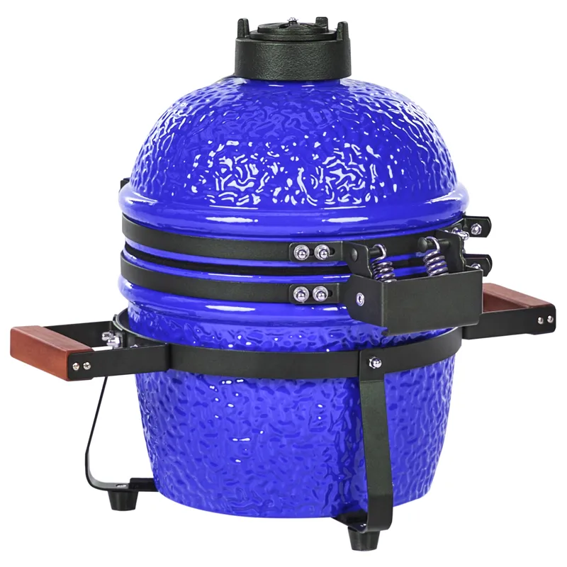 Kamado hiiligrilli keramiikka - Sininen - Piha & ulkoaltaat - Grillaus - Hiiligrilli