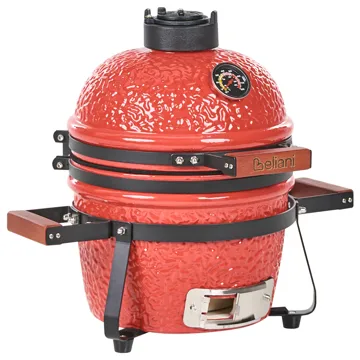 Kamado hiiligrilli keramiikka - Punainen - Piha & ulkoaltaat - Grillaus - Hiiligrilli
