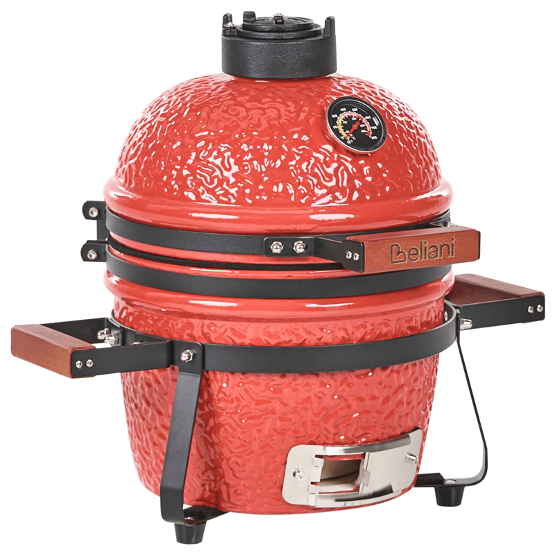 Kamado hiiligrilli keramiikka - Punainen - Piha & ulkoaltaat - Grillaus - Hiiligrilli