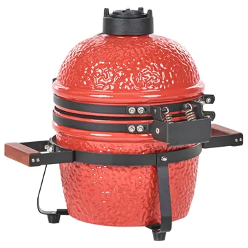 Kamado hiiligrilli keramiikka - Punainen - Piha & ulkoaltaat - Grillaus - Hiiligrilli