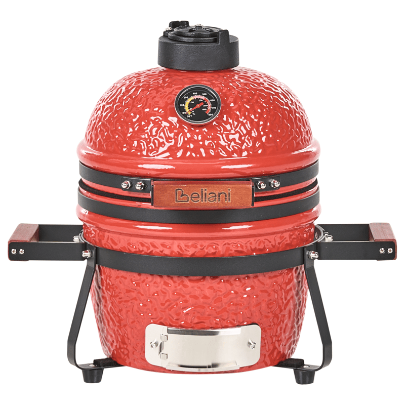 Kamado hiiligrilli keramiikka - Punainen - Piha & ulkoaltaat - Grillaus - Hiiligrilli