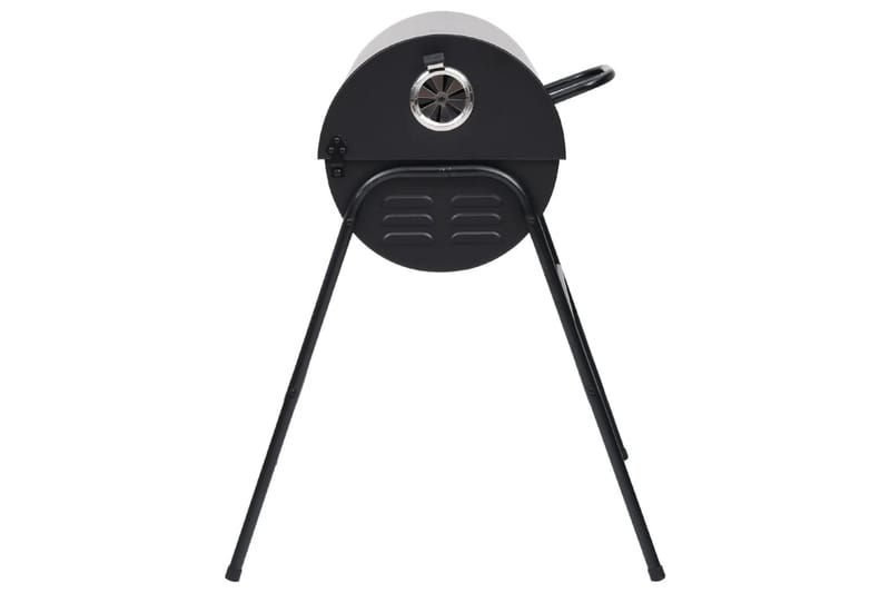 Tynnyrigrilli 2 grilliritilällä musta 80x95x90 cm teräs - Musta - Piha & ulkoaltaat - Grillaus - Hiiligrilli
